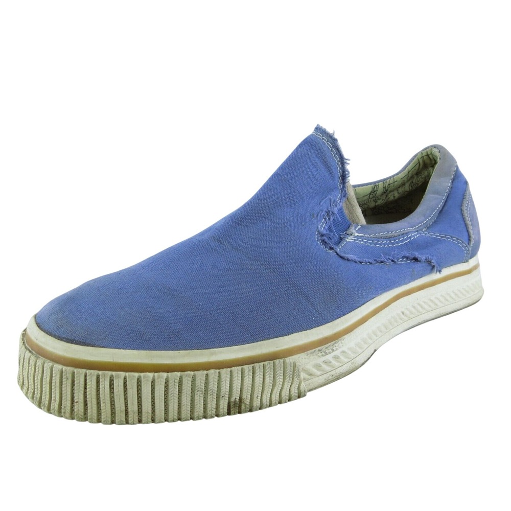 Tommy Bahama Men Slip-On Shoes Live‎ Bait Blue Fabric Slip On Size 8 Medium